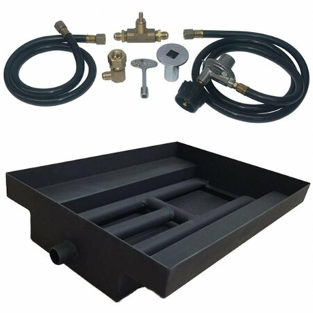 SLEEP EZ 27 in. 14GA Powder Coated Burner Island Kit - Liquid Propane SL3732752